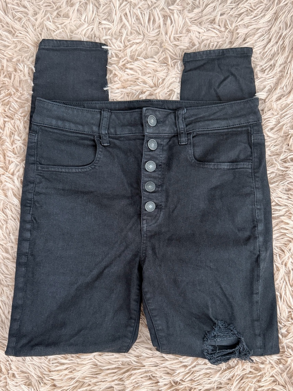 American Eagle Outfitters Black Super High-Rise Jeggings